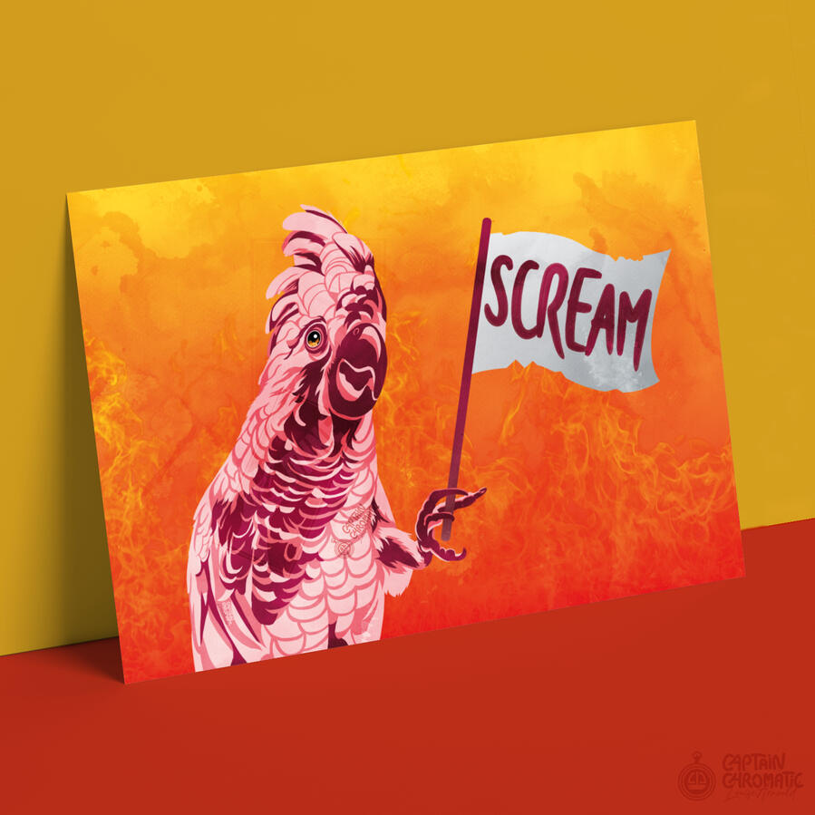 Scream cockatoo