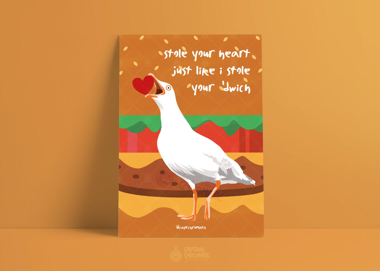 Saint-valentin mouette vs sandwich